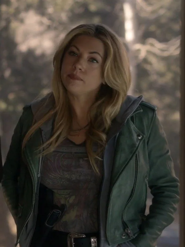 Big Sky S03 Katheryn Winnick Green Leather Jacket