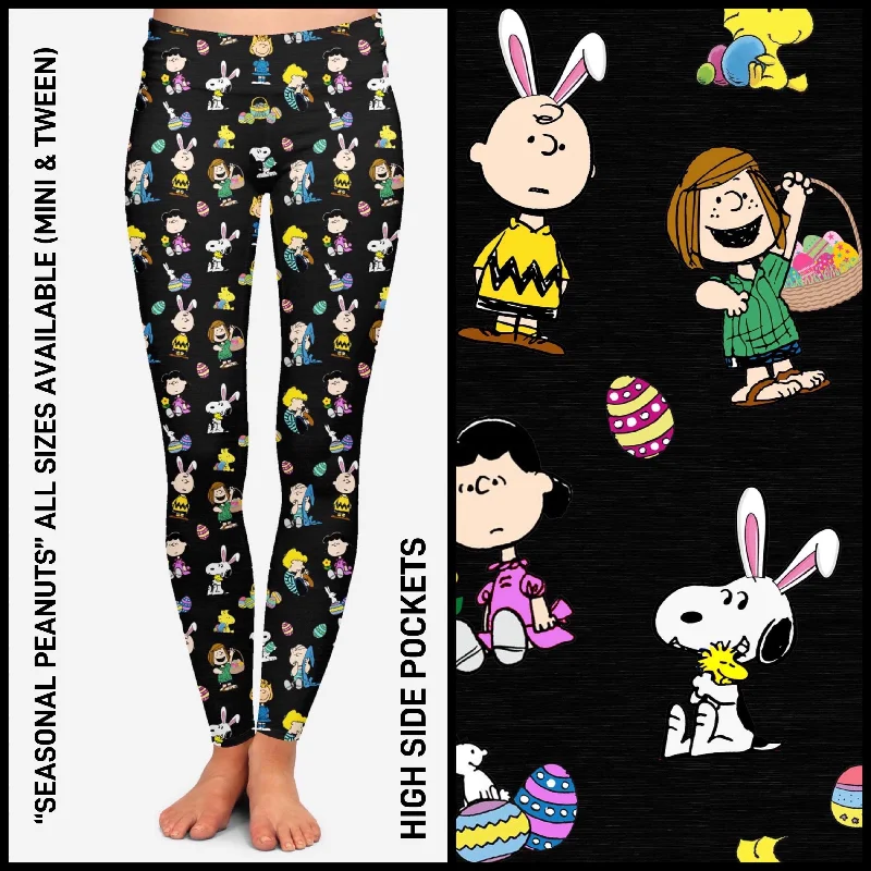 RTS - Seasonal Peanuts Leggings with High Side Pockets